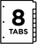 8 Tab Insertable Dividers