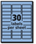 Address Labels, 1" x 2-5/8", Pastel Blue, Permanent, 750 Labels