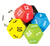 12 Sided Dice, Assorted Colors, 6 Count