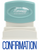 Eco-Green One-Color Title Stamp, "CONFIRMATION", Blue