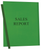 Vinyl Report Covers With Binding Bars, Green, Letter Size