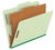 Pendaflex Pressboard Classification Folders, 1 Divider, Letter Size, Apple Green