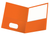 2-Pocket Folder, Letter Size, Orange