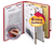 Smead SafeShield Fastener Pressboard Classification File Folder, 2 Dividers, 2/5 Tab Cut Letter, 2" Expansion, Bright Red, Box of 10