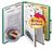Smead SafeShield Fastener Pressboard Classification File Folder, 2 Dividers, 2/5 Tab Cut Letter, 2" Expansion, Green, Box of 10