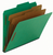 Pressboard Classification File Folders, Green (Letter Size)