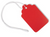 Scalloped Merchandise Tag, 2-7/8"x 1-3/4", Red w/String