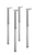 HON "Build" 4 Pack Adjustable Post Legs, Platinum Metallic