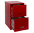 HIRSH "Space Solutions" 2-Drawer Smart File Cabinet - Red