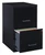 HIRSH "Space Solutions" 2-Drawer Smart File Cabinet - Black