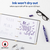 AVE08884 - Notebook shown that has a note that was written using Marks-A-Lot Permanent Marker, Large, Chisel Tip, Purple that states the ink will not dry out when the cap is left off for up to 30 minutes