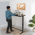 Living Essentials "Jefferson" Electric Height Adjustable Desk - Black
