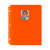 C-line Two-Pocket Heavyweight Poly Portfolio with Three-Hole Punch, 8-1/2" x 11", Orange