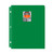 C-line Two-Pocket Heavyweight Poly Portfolio with Three-Hole Punch, 8-1/2" x 11", Green