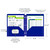 C-line Two-Pocket Heavyweight Poly Portfolio with Three-Hole Punch, 8-1/2" x 11", Blue