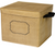 Storage Box with Lid, Burlap