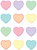 Pastel Pop Hearts Mini Accents, Assorted Colors, 36 Count