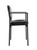 HON "Scatter" Series Stacking Guest Chair with Arms - Black Leather