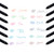 Pentel EnerGel Kuro Retractable Liquid Gel Pen, Medium Point (0.7mm), Assorted Colors, 8 Count