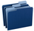 1/3 Cut File Folders, 100ct, Letter Size, Navy Blue