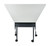 46.5" Trapezoid Table - Grey top with Titanium Base