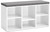 VASAGLE Shoe Bench with Cushion, 6 Compartments