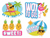 Pineapple Jumbo Scented Stickers, 12 Stickers
