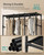 AME-RDR093G01 - Capacity of 51.2 Inch Wardrobe Closet with 3 Hanging Rails and 6 Shelves Black
