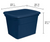 Storage Bin Tote, 18 Gal., Marine Blue