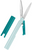 Twiggy Curve Blade Scissors, Pen Size, Turquoise
