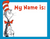 Cat in the Hat Name Tags, 40 Name Tags