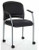 Stack Chair With Arms Mobile, Black