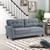 MGS Tufted Back Sofa Seat, Charcoal