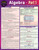 BarCharts QuickStudy Laminated Study Guide, Algebra Part 1