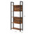 5-Tier Bookshelf with Steel Frame, Rustic Brown