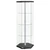 Zahavah 4-shelf Hexagonal Clear Glass Curio Cabinet Black