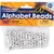 Alphabet Beads, Skill Learning: Alphabet, White, Black 150 pc