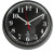 Slimline Wall Clock, Quartz, Black, 9-1/4"