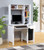 Compact Desk with Hutch - WHITE