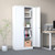 4D 71" Metal Storage Cabinet, White