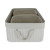 Screen Gems Storage Box Set – Small (White with Grey Fabric), Set of 3