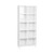 Miami White 5‑Shelf Bookcase – Tall Narrow Storage Bookshelf