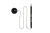 Controltek Secure-A-Pen Antimicrobial Ballpoint Counter Pen Kit, Medium Point (1.0mm), Black