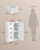 Storage Cabinet with Drawers and Door, White