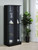 Cabra 4-door LED Curio Display Cabinet, Black