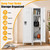 Metal Wardrobe Cabinet, White