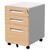3 DRAWER MOBILE FILE, OAK