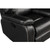 BLACK Breathable Air Leather Manual Recliner Loveseat
