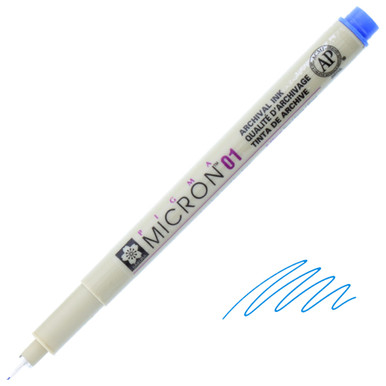 Pigma Micron 01 Pen, 0.25mm, Blue - Fisher Hawaii