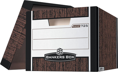 R-Kive Heavy Duty Storage Box, Letter/Legal Size, Woodgrain - Fisher Hawaii
